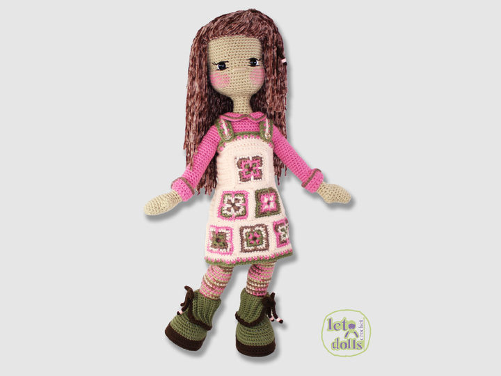 24 inch crochet doll pattern PDF, XL amigurumi doll, Meet Pippa!