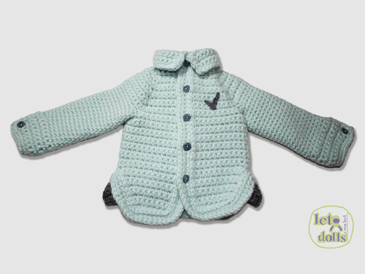 24 inch crochet doll pattern PDF, XL amigurumi doll, Quique
