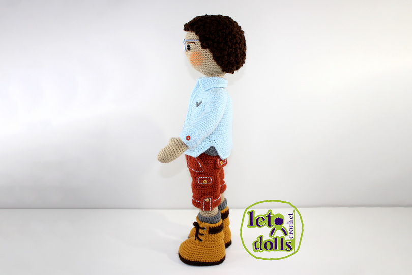 Quique, XLarge Crochet Doll Pattern, Amigurumi, 24"/ 61 cm Tall