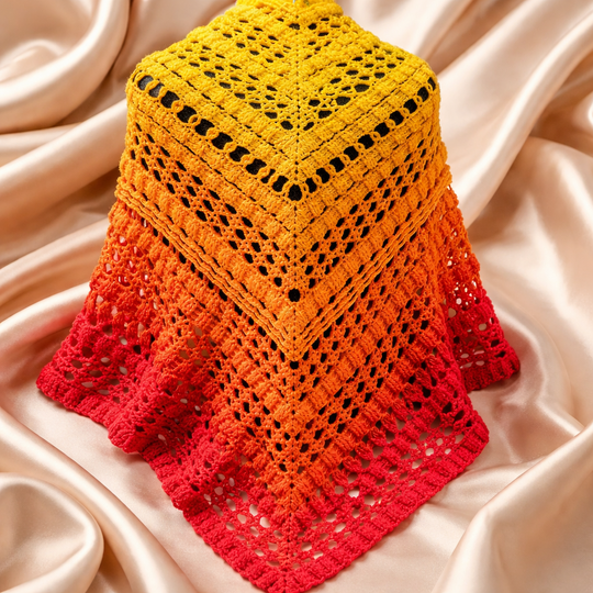 Triangular scarf „Chayenne BE“ – crochet pattern