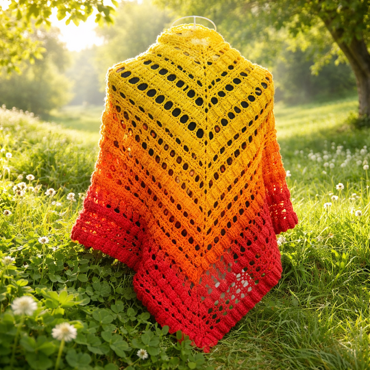 Triangular scarf „Chayenne BE“ – crochet pattern