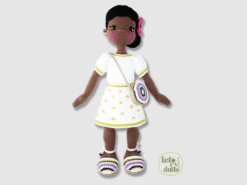 24 inch crochet doll pattern PDF, XL amigurumi doll. Meet Rita!