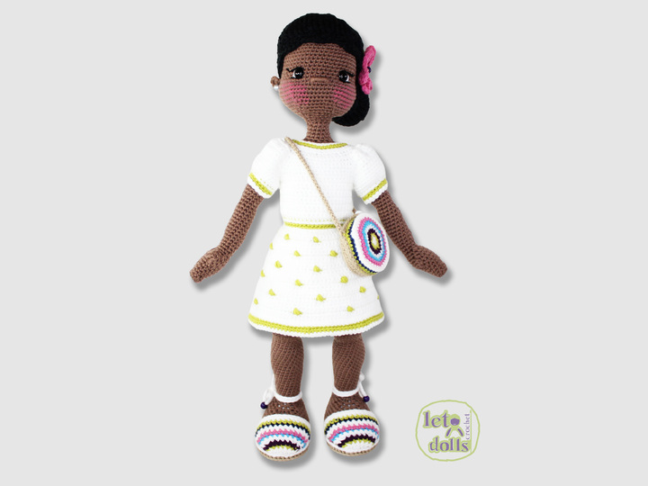 24 inch crochet doll pattern PDF, XL amigurumi doll. Meet Rita!