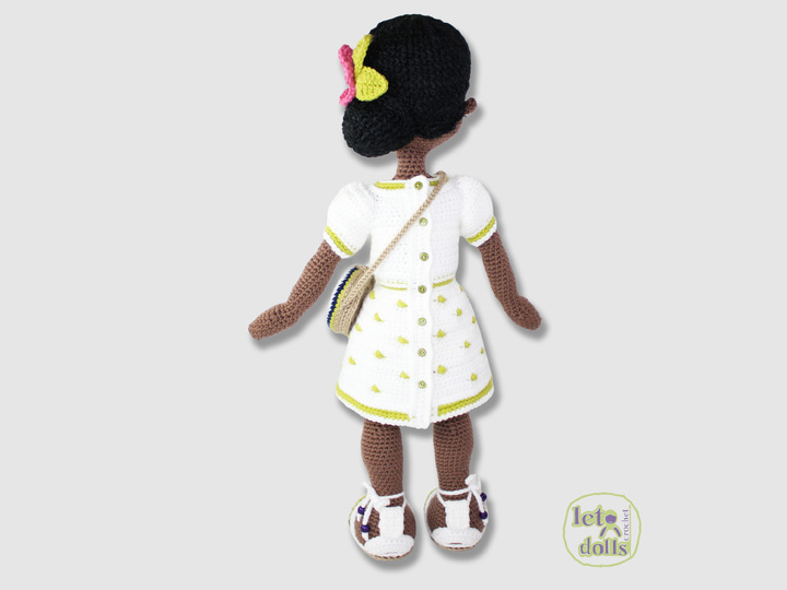 24 inch crochet doll pattern PDF, XL amigurumi doll. Meet Rita!
