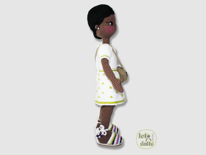 24 inch crochet doll pattern PDF, XL amigurumi doll. Meet Rita!