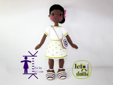 Rita, XLarge Crochet Doll Pattern, Amigurumi, 24"/ 61 cm Tall