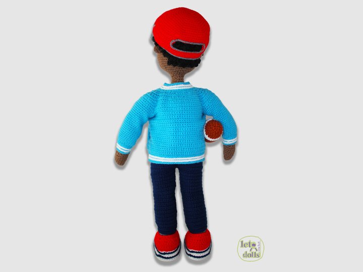 24 inch crochet doll pattern PDF, XL amigurumi doll, Meet Shawn!
