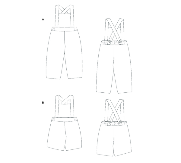 sewing pattern overalls MAX photo tutorial 6m/9m–6y/7y