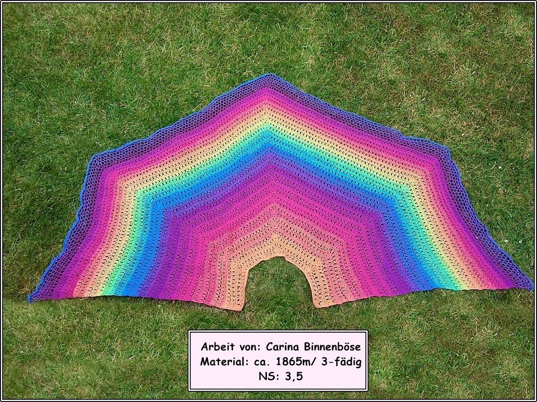 Häkelanleitung Tuch "Sonnenuntergang" - Größe beliebig - Bild 2