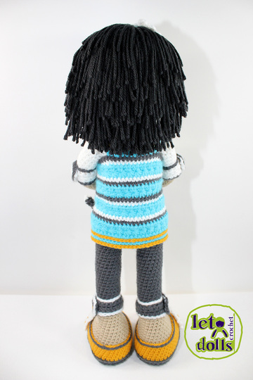 Wendy, Medium Crochet Doll Pattern, Amigurumi, 18"/ 46 cm Tall