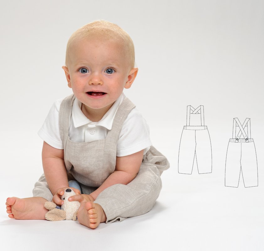 MAX – Baby &amp; Kids Dungarees Sewing Pattern PDF (6m–7y)
