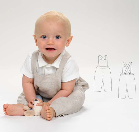 sewing pattern overalls MAX 2-in-1 photo tutorial 6m/9m–6y/7y