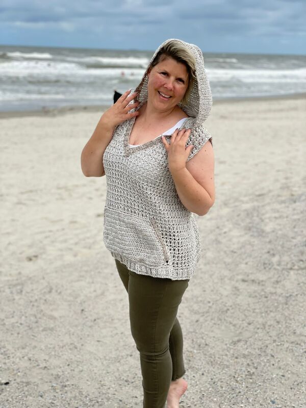 Häkelanleitung Hoodie/V-Pullover Jacke/Weste Ajana