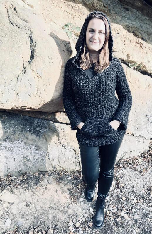 Häkelanleitung Hoodie/V-Pullover Jacke/Weste Ajana