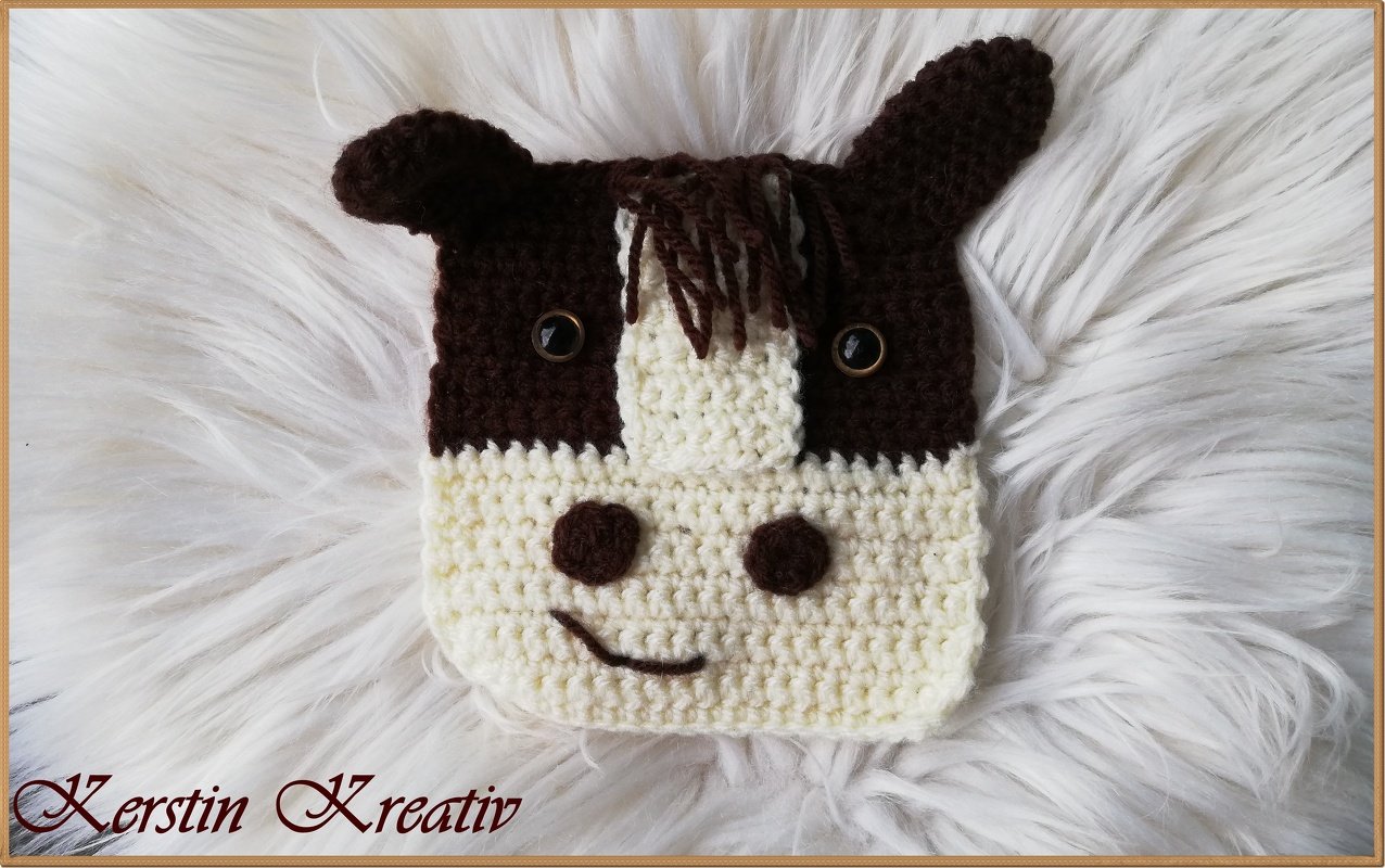 Häkelanleitung Waschlappen / Spültuch Pferdenkopf - perfekt für Anfänger
