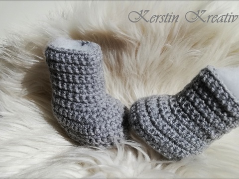 Häkelanleitung Babyschuhe 10 cm Sohlenlänge