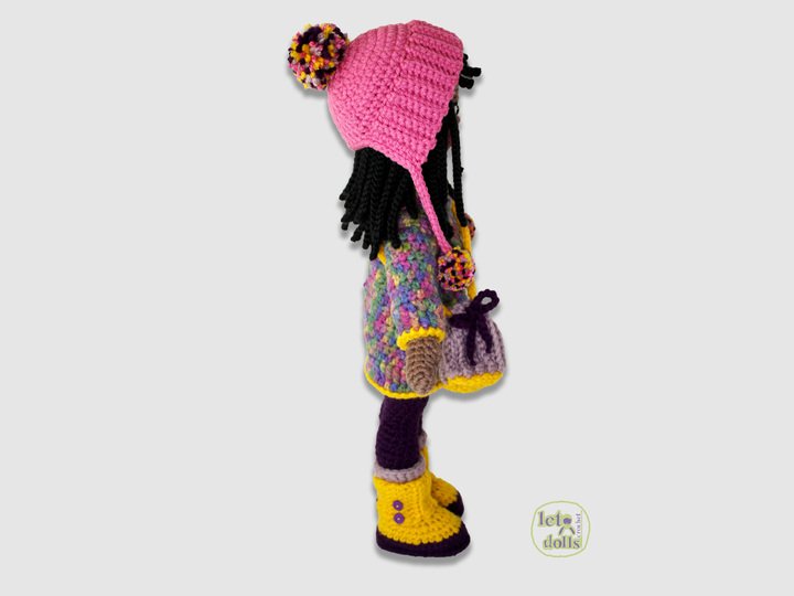 Xyla, Small Crochet Doll Pattern, Amigurumi, 15"/ 38 cm Tall
