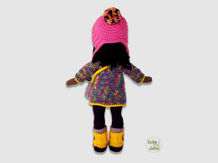 Xyla, Small Crochet Doll Pattern, Amigurumi, 15"/ 38 cm Tall