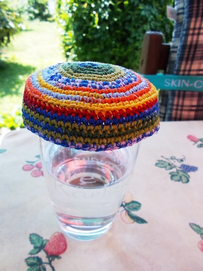 Insektenschutz-H&uuml;tchen - Abdeckung f&uuml;r Gl&auml;ser &ndash; H&auml;kelanleitung