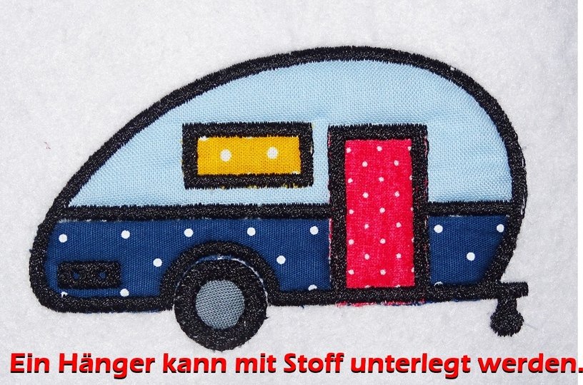 Camping  - Silhouette - Stickdatei - Tipi - Wohnanh&auml;nger - Zelt - Boho