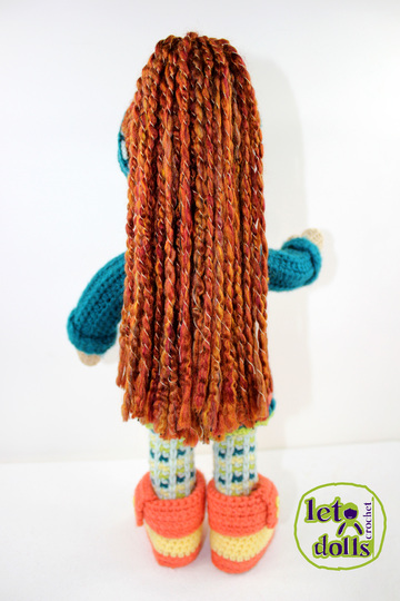 Zoe, Small Crochet Doll Pattern, Amigurumi, 15"/ 38 cm Tall