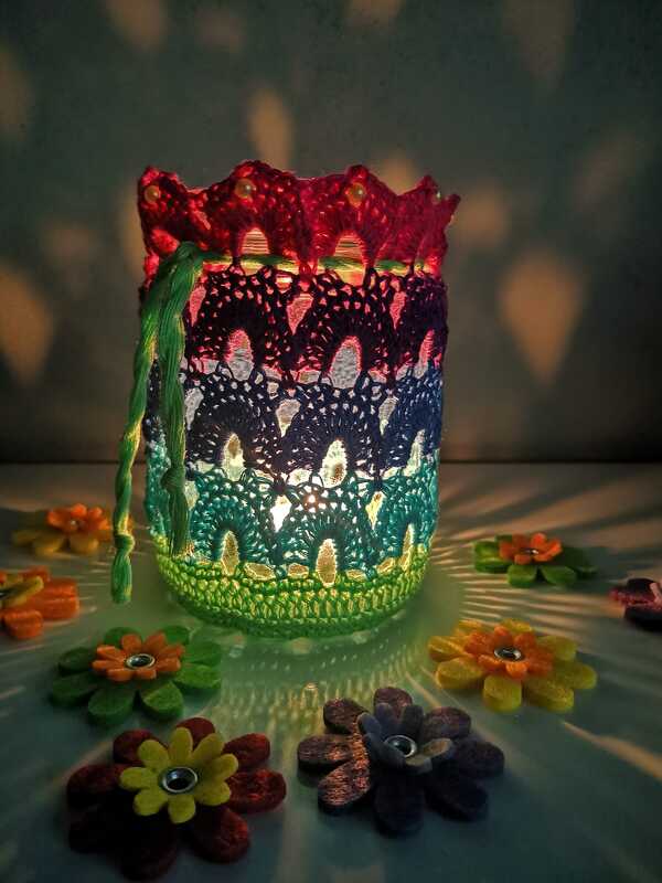 Häkelanleitung Windlicht Lichtblick - Bild 4