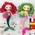 Crochet mermaid pattern doll and jellyfish pattern amigurumi doll princess