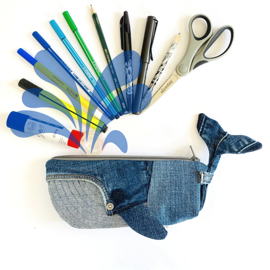 Federmäppchen Wal, Step by Step Fotoanleitung + Schnittmuster