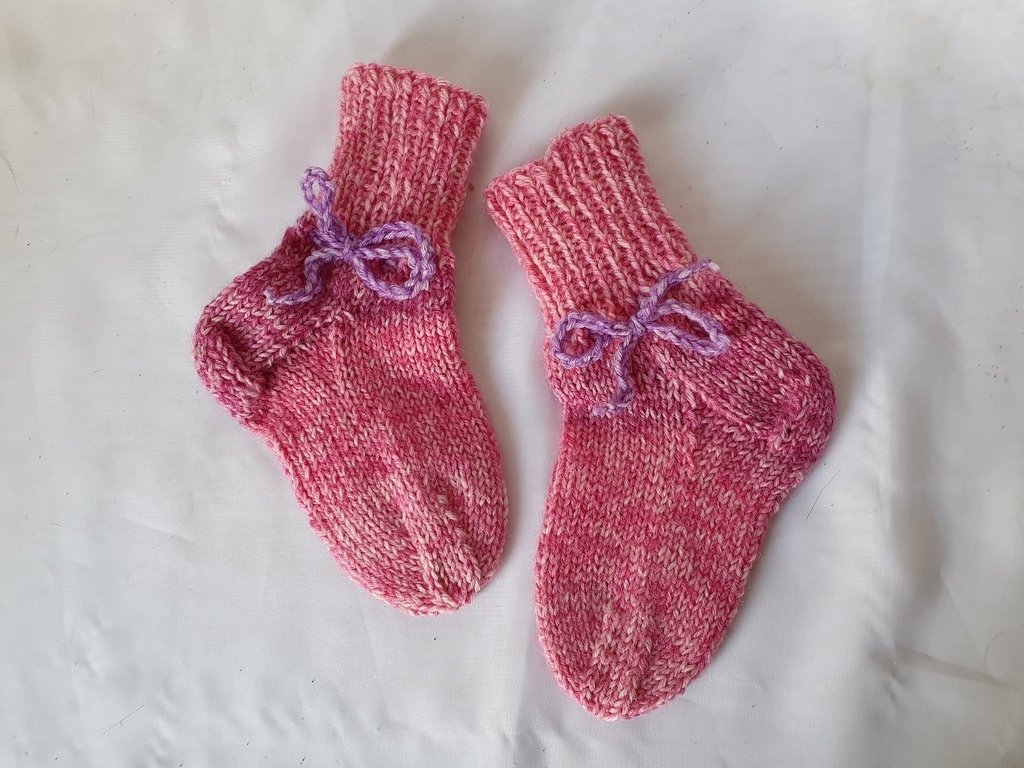 Strickanleitung Baby-Socken aus 6-fach-Sockenwolle, ca. 11,5 cm  #304 - Bild 3