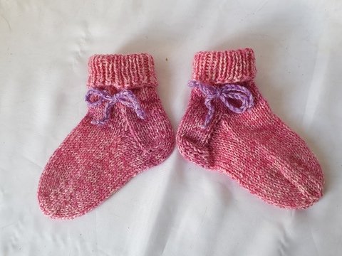 Strickanleitung Baby-Socken aus 6-fach-Sockenwolle, ca. 11,5 cm  #304