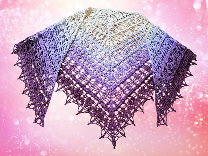 Triangular scarf „Ladina BE“ – crochet pattern