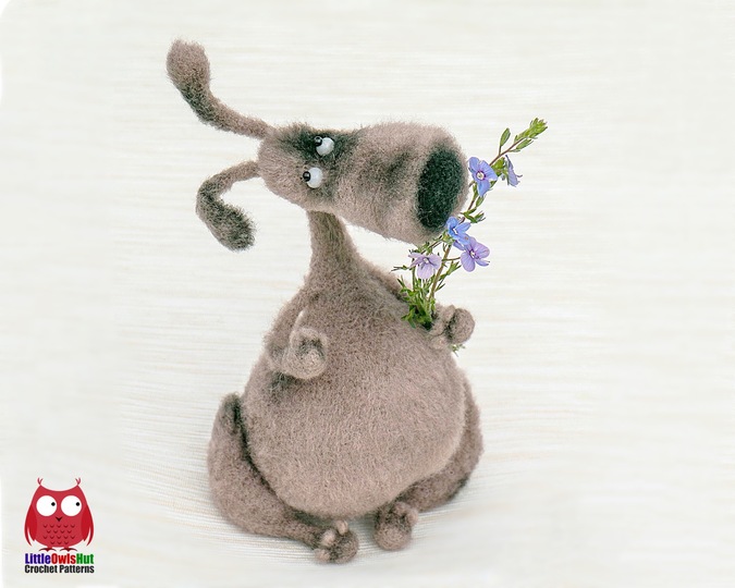 285 Crochet Pattern - Dog Dusya - Amigurumi soft toy