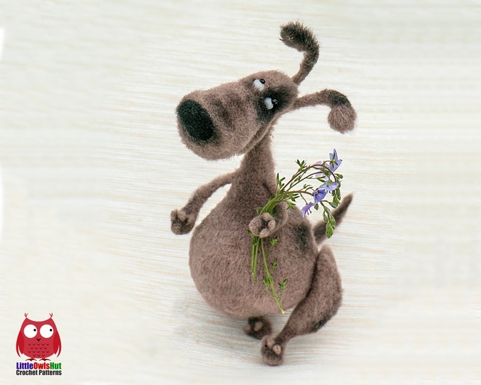 285 Crochet Pattern - Dog Dusya - Amigurumi soft toy