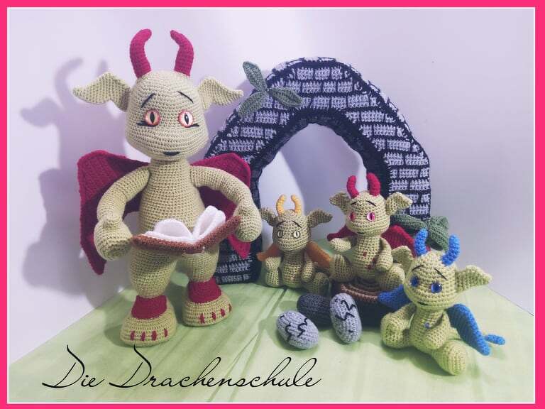 Häkelanleitung / Amigurumi / Im Zauberwald Teil 2 - Die Drachenschule