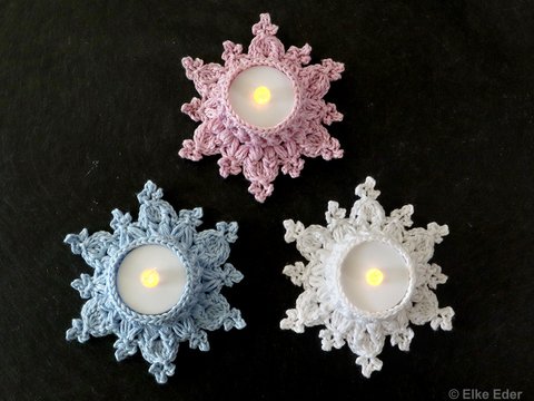 LED-Teelichthalter "Let it Go" - Häkelanleitung