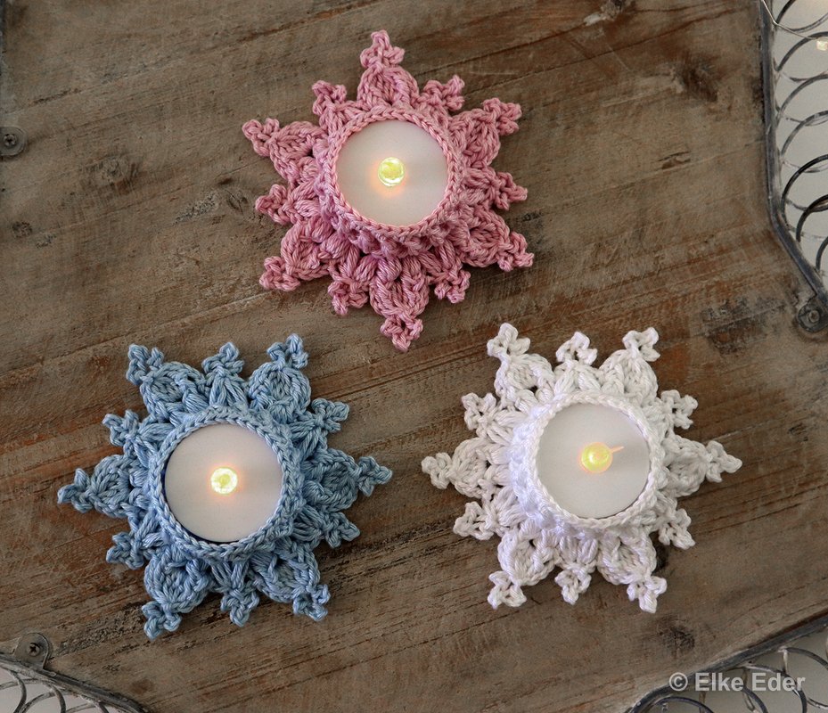 LED tea light holders "Let it Go" - crochet tutorial - Image 8