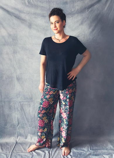 Schnittmuster + Nähanleitung Hose "Laia" - luftige Hose aus Webware