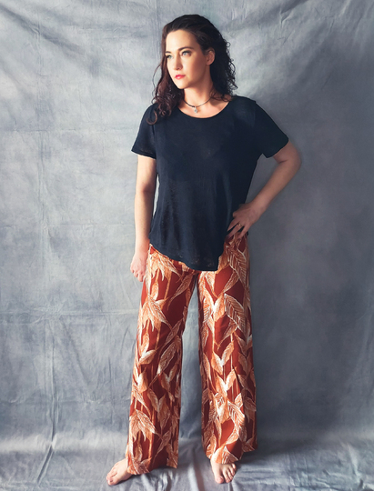 Schnittmuster + Nähanleitung Hose "Laia" - luftige Hose aus Webware