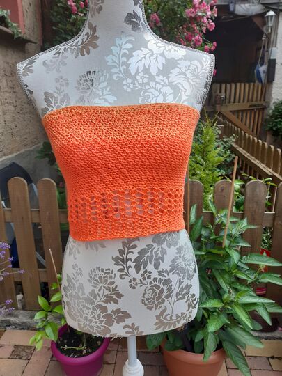 Shirt "sunny" Croptop häkeln Sommertop Häkelanleitung