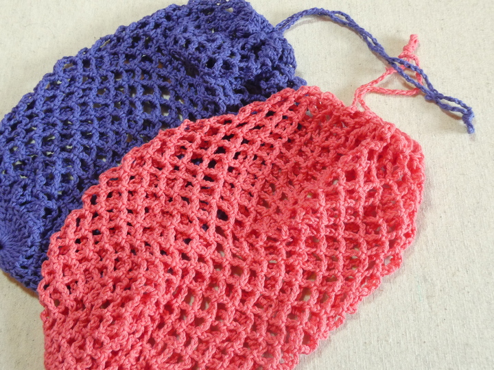 Nachhaltige Obst- und Gemüsenetze (gehäkelt)