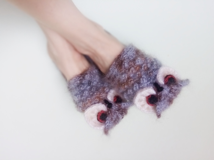 Eule Hausschuhe. Häkelanleitung