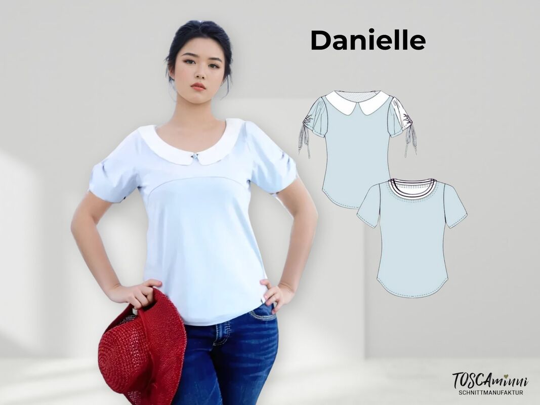 Shirt Danielle Gr. 34-46 Schnittmuster inkl. Nähanleitung