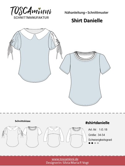 Shirt Danielle Gr. 34-46 Schnittmuster inkl. Nähanleitung