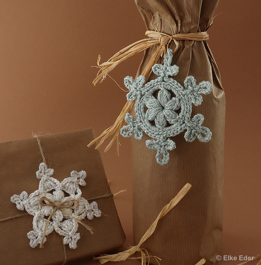 Sparset Schneeflocken "Lucy, Leni und Lilly" - Häkelanleitung