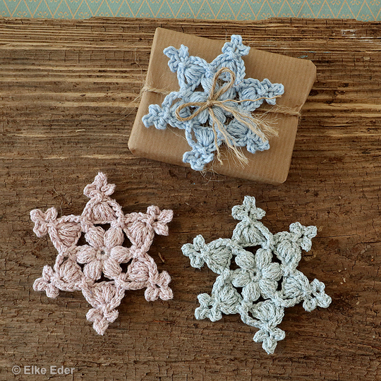 Sparset Schneeflocken "Lucy, Leni und Lilly" - Häkelanleitung