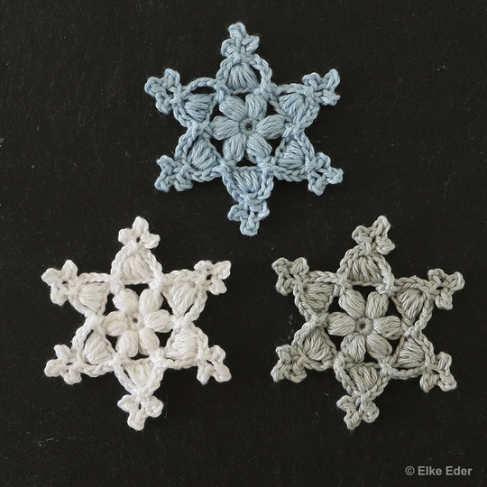 Sparset Schneeflocken "Lucy, Leni und Lilly" - Häkelanleitung