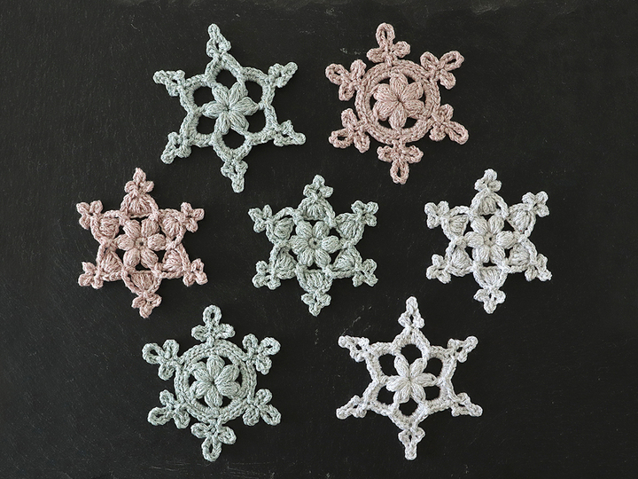 Sparset Schneeflocken "Lucy, Leni und Lilly" - Häkelanleitung