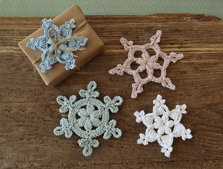 Sparset Schneeflocken "Lucy, Leni und Lilly" - Häkelanleitung