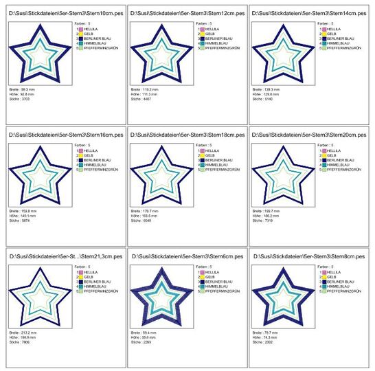 Stern Stickdatei