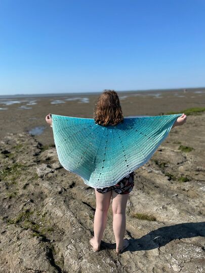 Häkelanleitung Halbrundtuch "Nami"